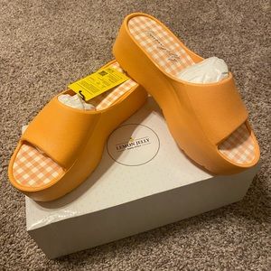 Lemon Jelly Women's Platform Sandals Comfort Wedges for Beach or Casual Wear